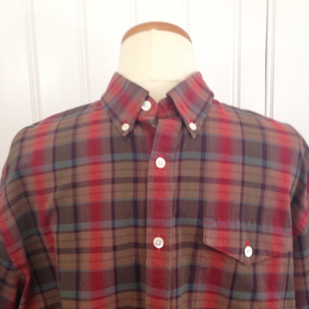 L.L. Bean men's dress shirt size large plaid